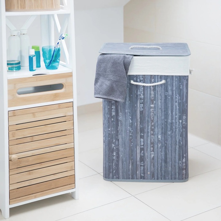 Кош за пране от бамбук