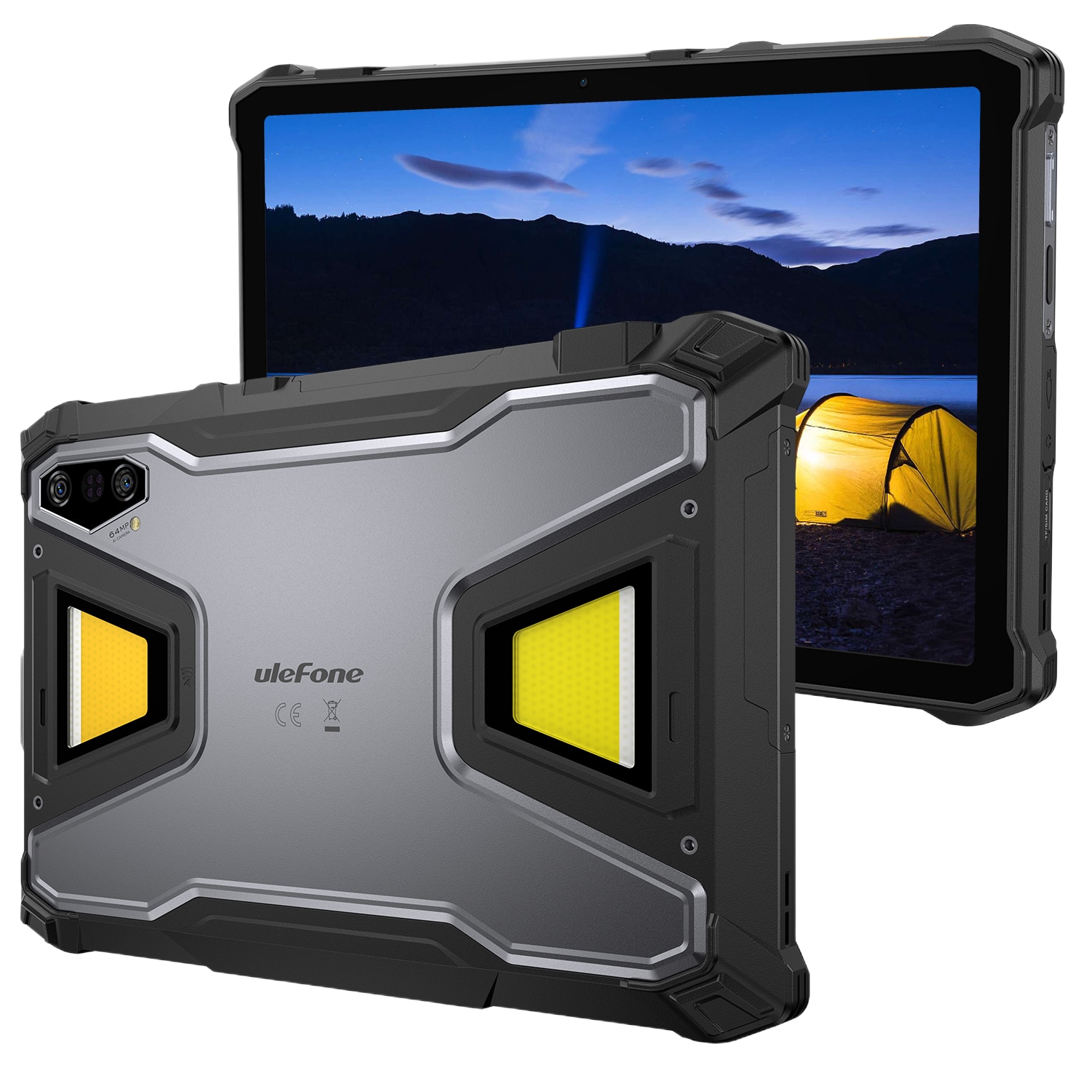 Tableta Ulefone Armor Pad 5 Pro, Dual SIM, 5G, Wi-Fi, 11" 90Hz IPS, 32GB RAM, 512GB, Camera 64+64MP / 32MP, Lanterna SOS 2000 lm, Stereo, GPS, NFC, 24200mAh, Android 15