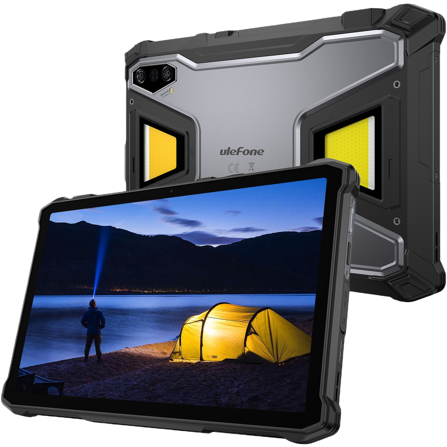 Tableta Ulefone Armor Pad 5 Pro, Dual SIM, 5G, Wi-Fi, 11" 90Hz IPS, 32GB RAM, 512GB, Camera 64+64MP / 32MP, Lanterna SOS 2000 lm, Stereo, GPS, NFC, 24200mAh, Android 15