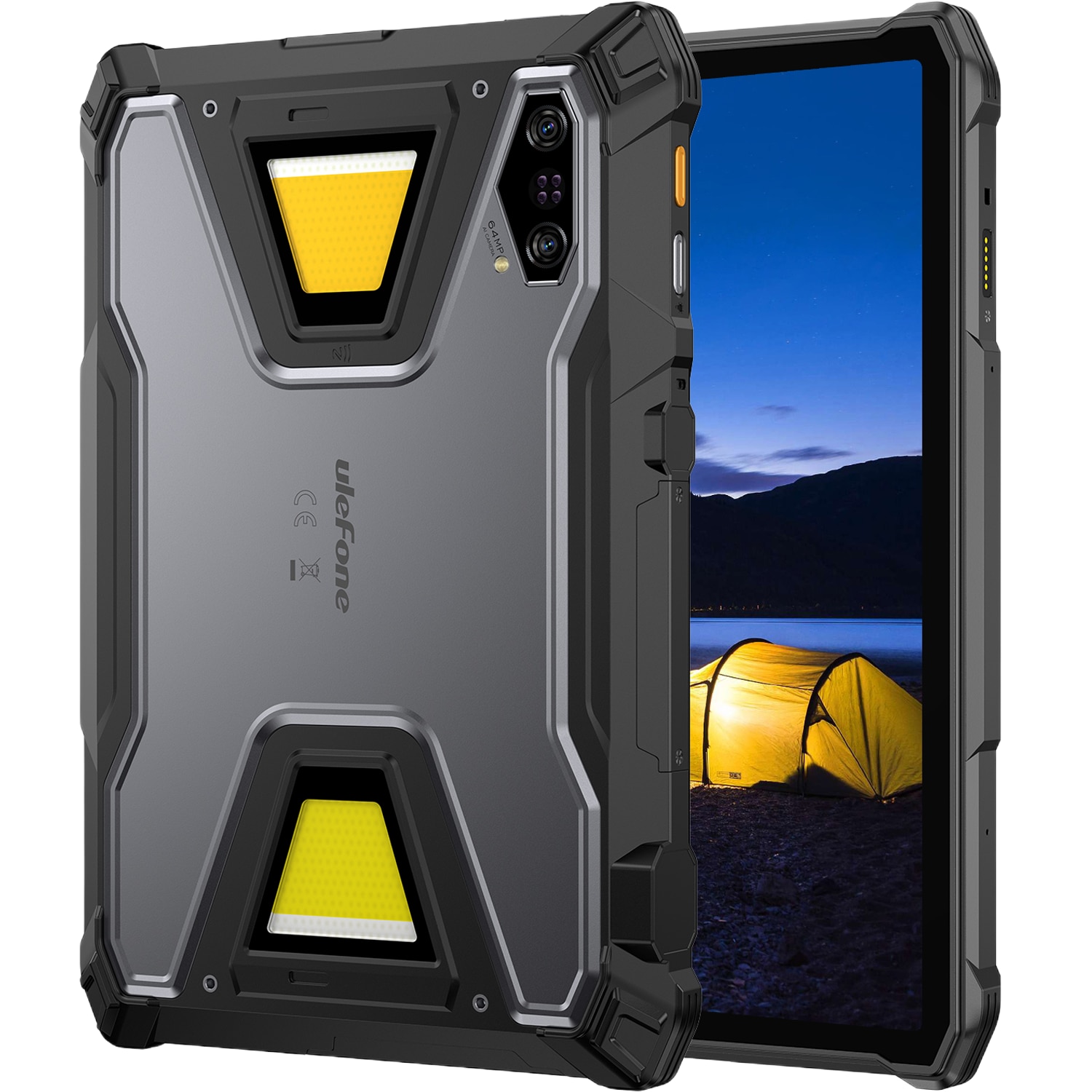 Tableta Ulefone Armor Pad 5 Pro, Dual SIM, 5G, Wi-Fi, 11" 90Hz IPS, 32GB RAM, 512GB, Camera 64+64MP / 32MP, Lanterna SOS 2000 lm, Stereo, GPS, NFC, 24200mAh, Android 15