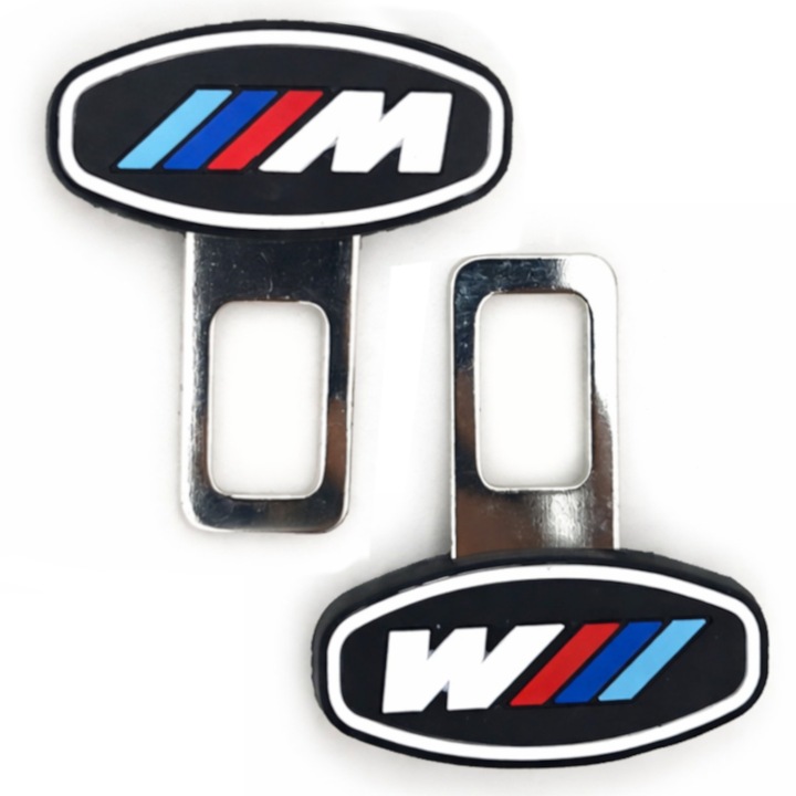 Set 2 cleme centura auto, compatibil cu BMW M, functie anulare sunet