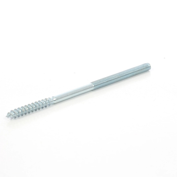 Faszorú / fém szorító, acél, fehér horganyzott, M6 x 120 mm, L50/M50