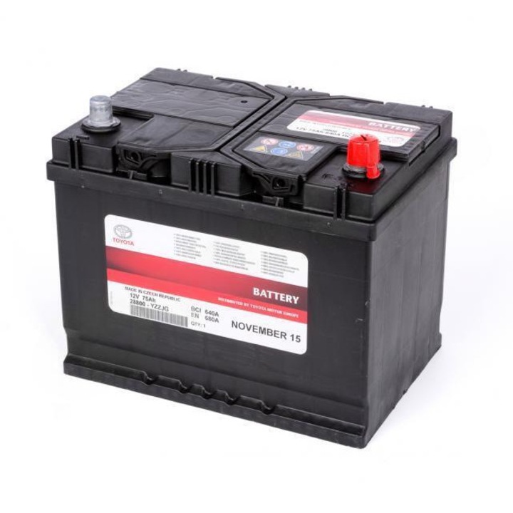 Акумулаторна батерия Toyota 12V 75Ah 28800-AZC26 за Corolla, Highlander, Land Cruiser, Verso-S, нова