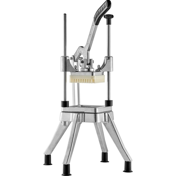 Feliator manual pentru cartofi legume, fructe, Profesional, Inox/Aluminiu, 3/8 inch, Picioare anti-derapante