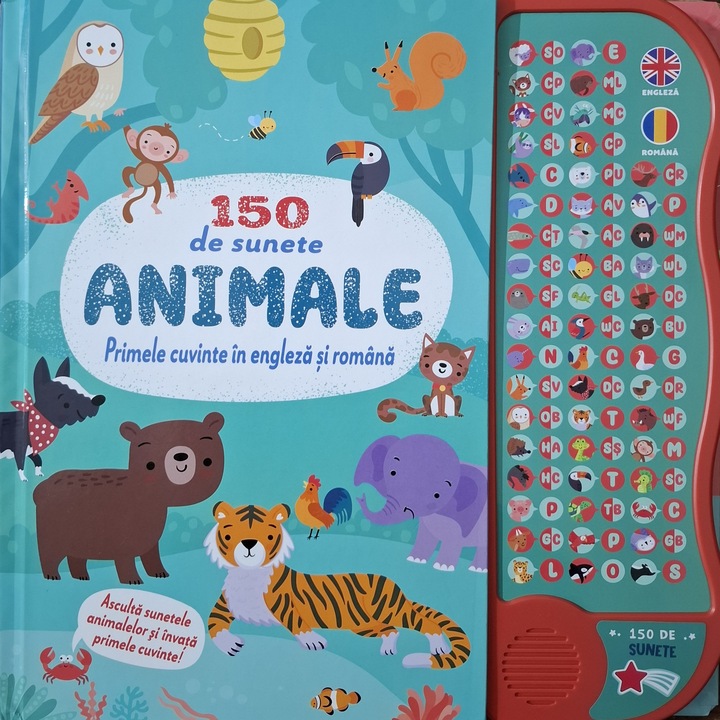150 de sunete, animale, primele cuvinte in engleza si romana