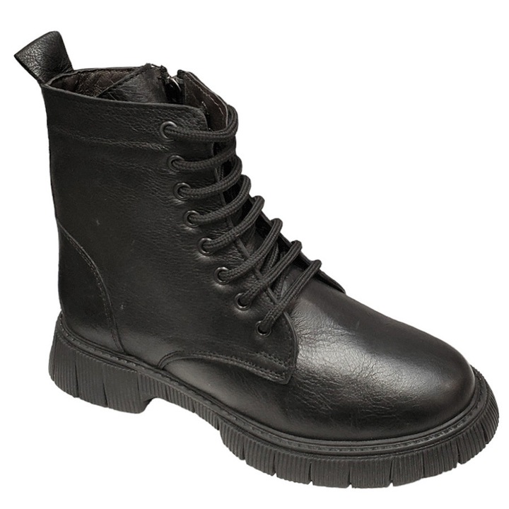 Bocanci dama din piele naturala SM, Negru