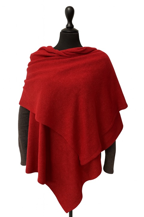 Fular din 100% baby casmir, visiniu, 190x55 cm