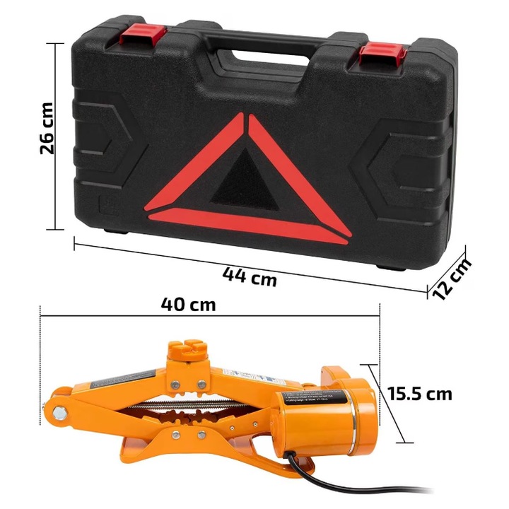 Cric electromecanic ENAGRO 2T, 100W, 8.8 Kg, înălțime ridicare 470mm, set complet