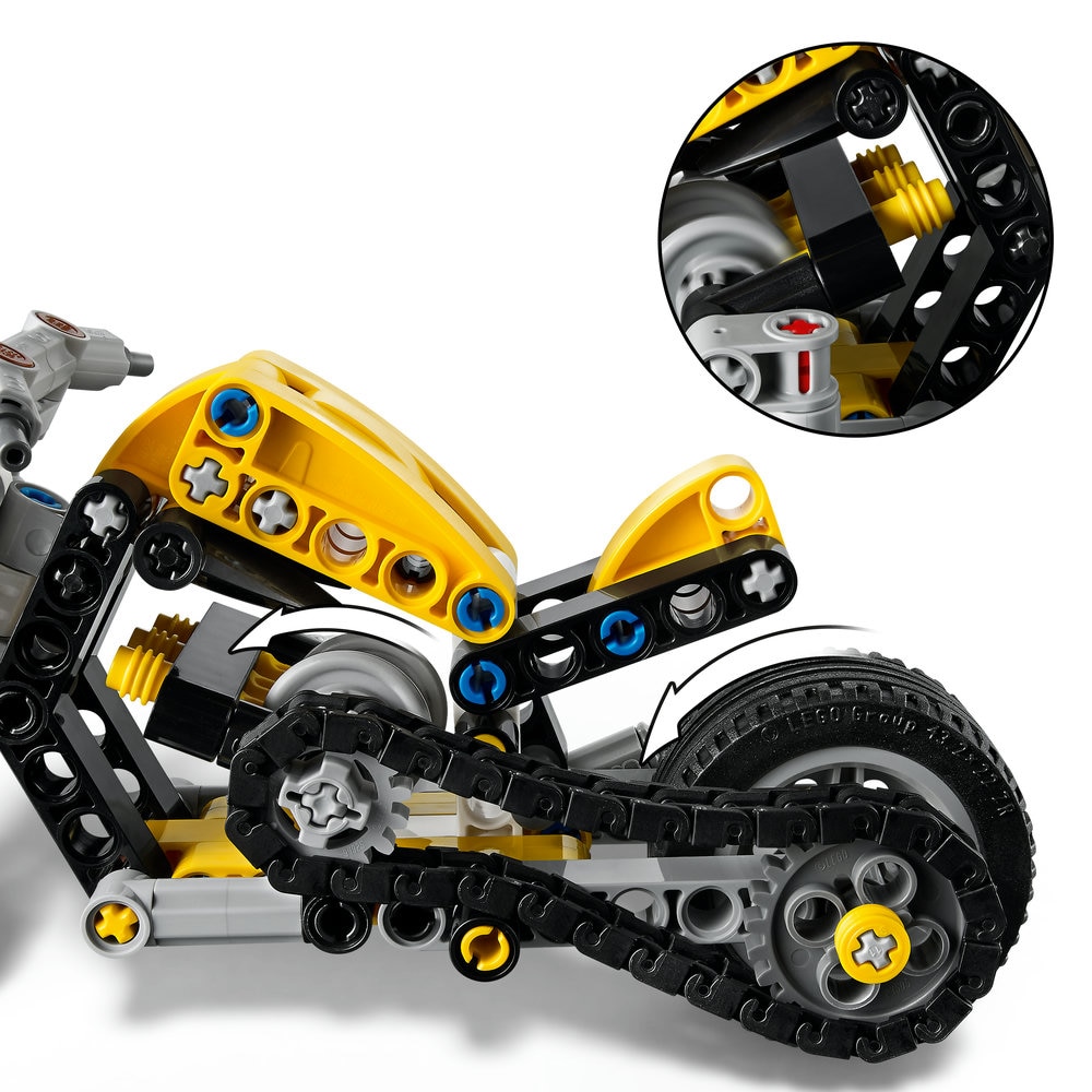 Set de constructie LEGO® Technic Motocicleta galbena 42225