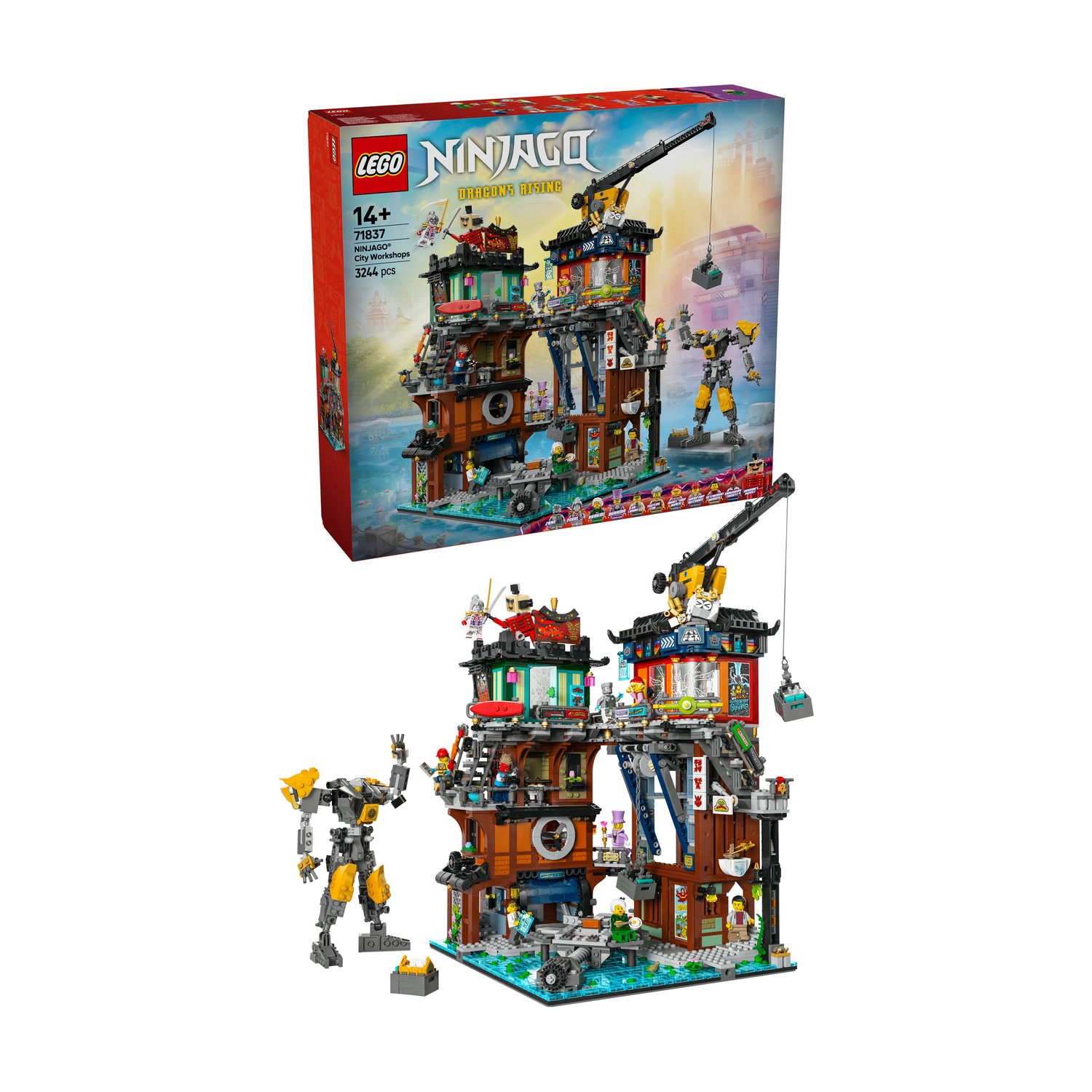 LEGO® Ninjago - Ateliere in orasul NINJAGO® 71837, 3244 piese.