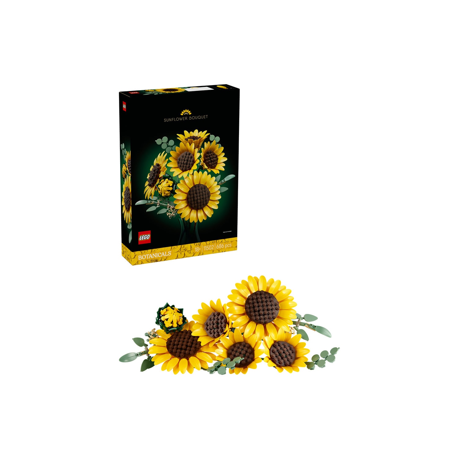 LEGO® Botanicals - Buchet de florile-soarelui 11502, 686 piese.