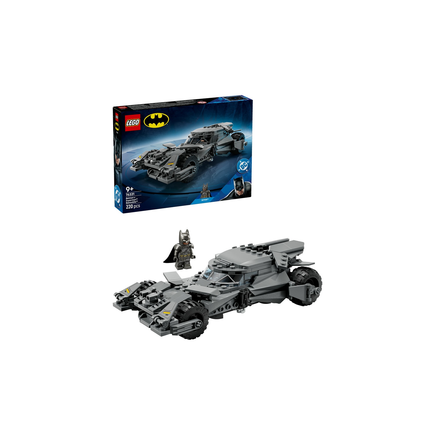 LEGO® DC - Batmobilul din Batman vs Superman 76331, 220 piese.