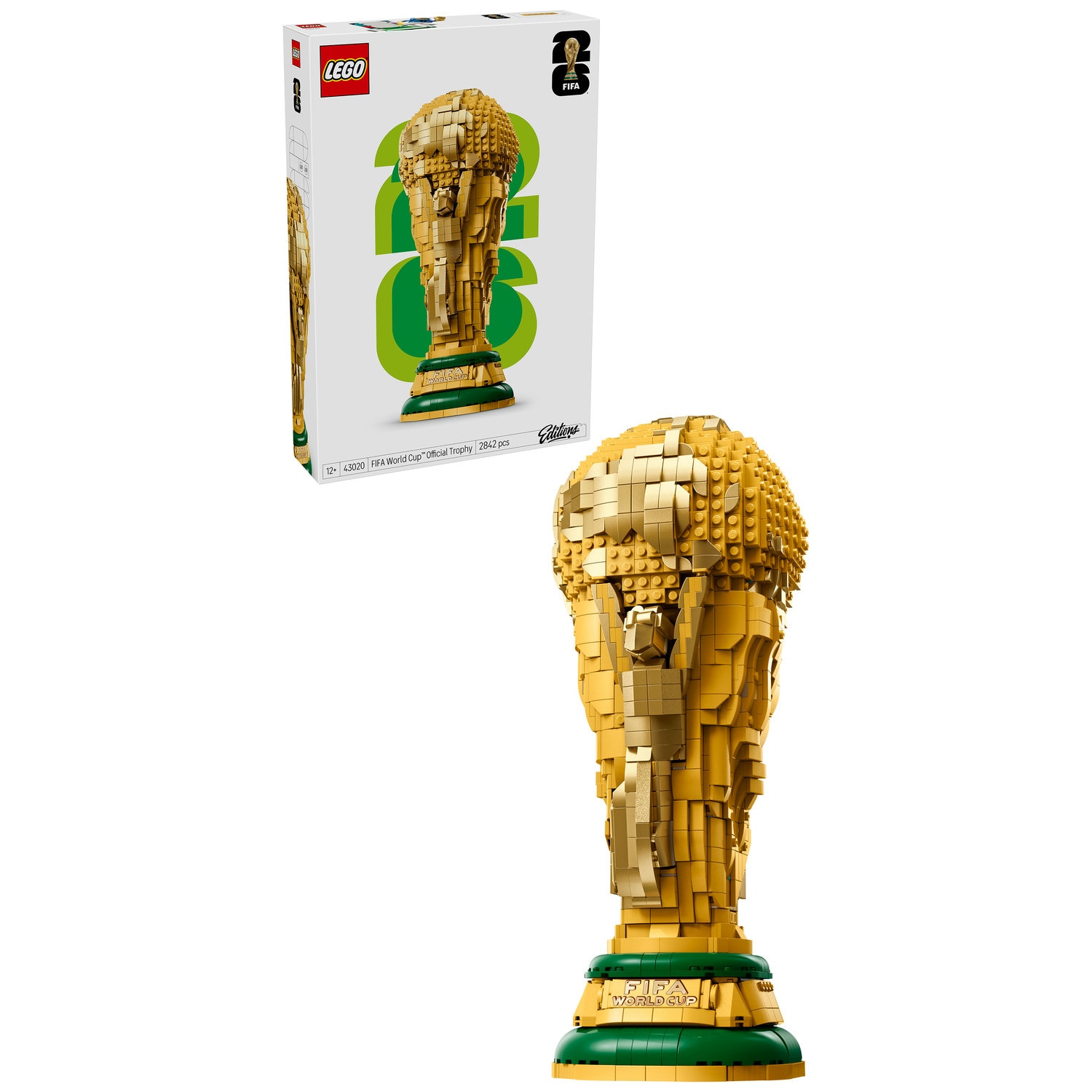 LEGO® Editions Sports - Trofeul oficial al Cupei Mondiale FIFA 43020, 2842 piese.