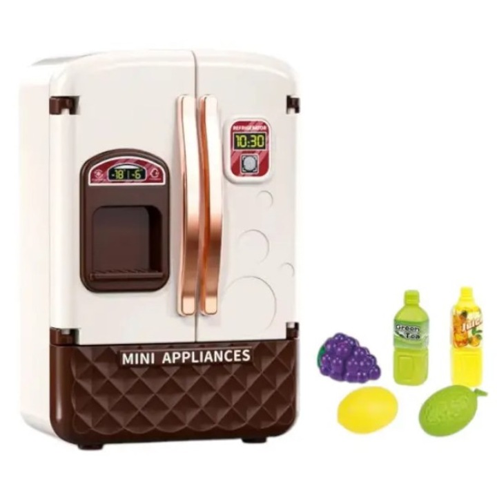 Frigider de jucărie Toy Toy Toy, lumini, melodie, alimente, 19x13x10 cm