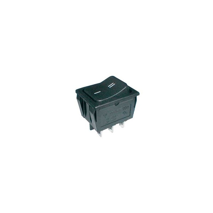 Comutator basculant 2pol./6pin ON-ON 250V / 15A - negru