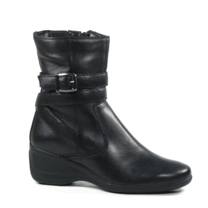 Ghete dama cu talpa ortopedica din piele naturala Elenitta, Negru