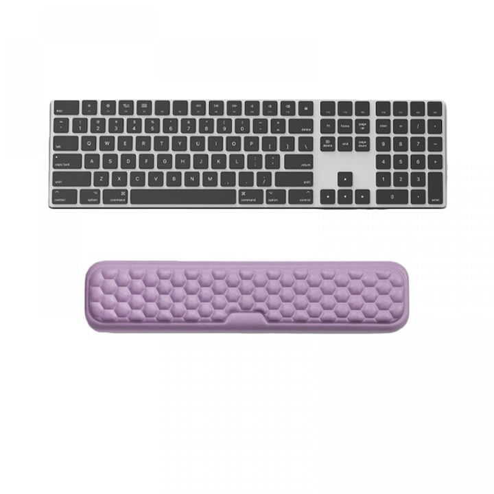 Set Suport Ergonomic Tastatura Si Relaxarea Incheieturilor, Spuma Cu Memorie, 80 × 360 mm, Violet