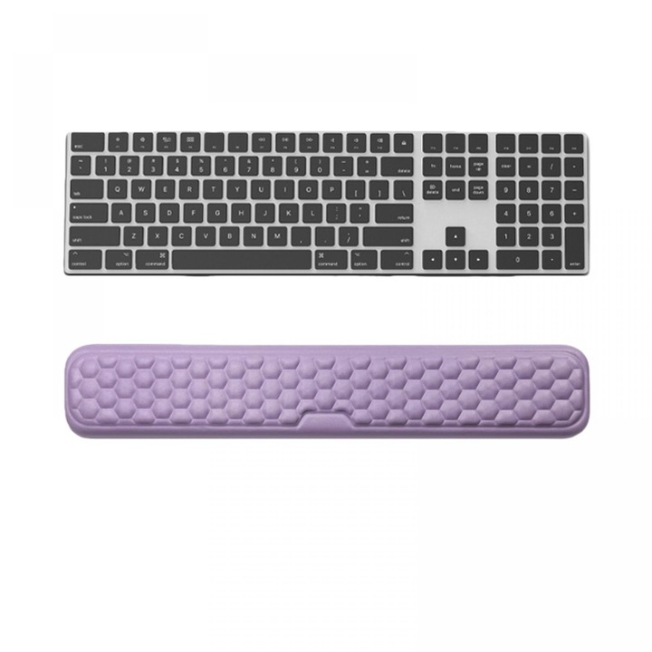 Set Suport Ergonomic Tastatura Si Relaxarea Incheieturilor, Spuma Cu Memorie, 80 × 440 mm, Violet