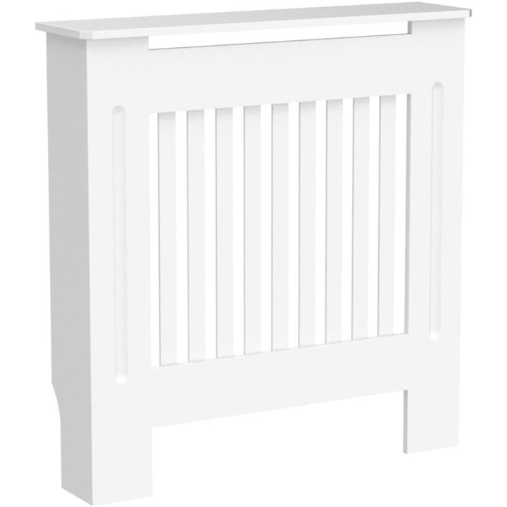 Masca S calorifer MAPROFI alb lucios, lemn MDF, 78x19x81,5cm, cu raft superior