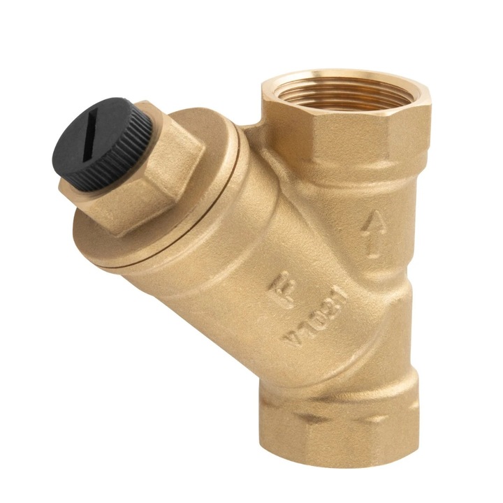 Filtru Y centrala, apa cu impuritati, Ferro F03M, cu magnet, filet interior-interior, 3/4"