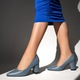 Pantofi cu toc gros dama, Modlet, albastri, 39 EU