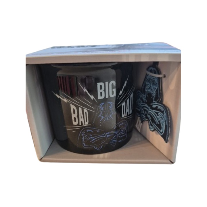 Set Cana + Breloc Star Wars „Bad Big Dad” – Darth Vader, Negru