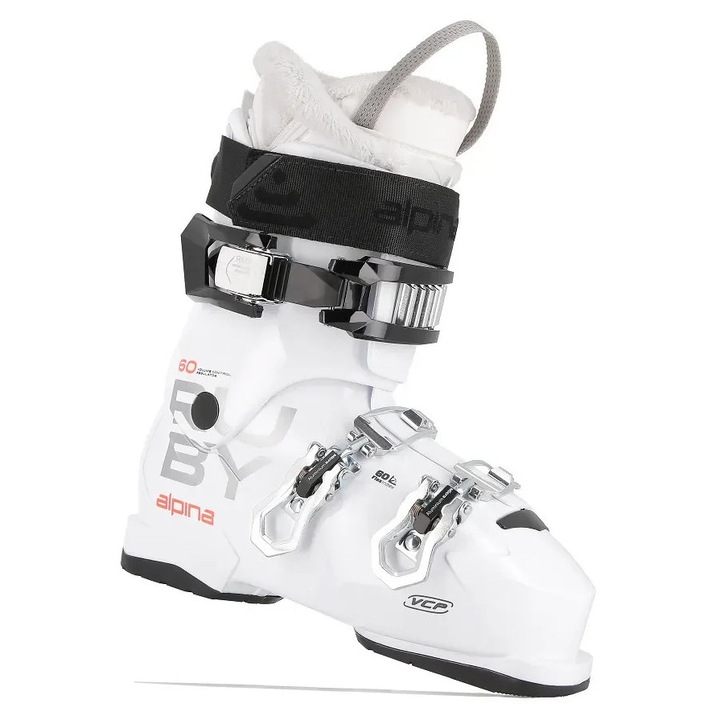 Clapari schi Alpina Ruby 60, Alb, marimea 37.5