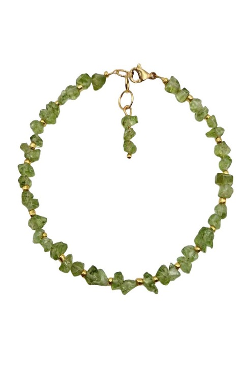 Bratara din Peridot, lungime 18 cm, inchidere din otel inoxidabil