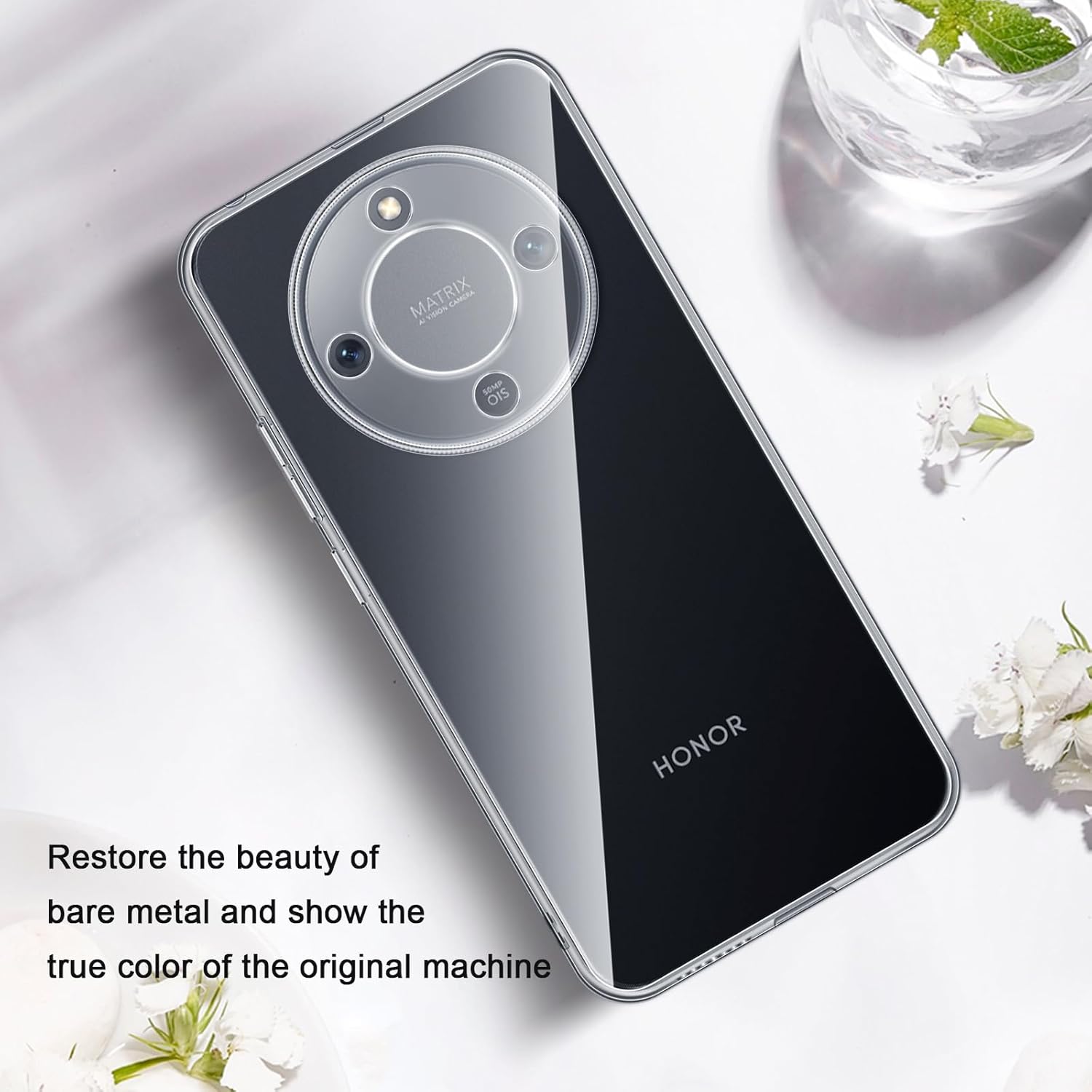 Husa pentru Honor Magic 8 Lite, Anti-Shock 1.5mm, cu protectie lentile, transparenta