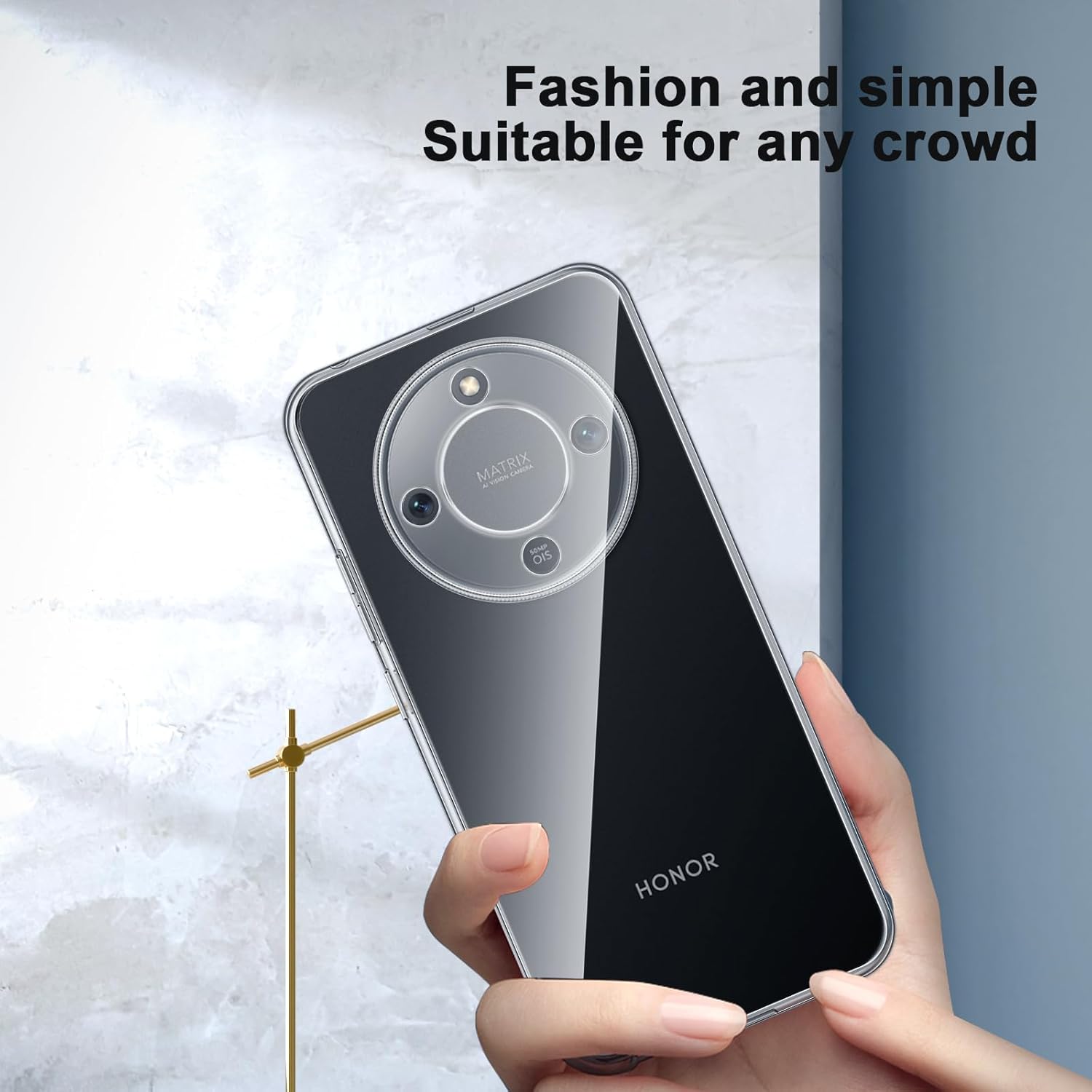 Husa pentru Honor Magic 8 Lite, Anti-Shock 1.5mm, cu protectie lentile, transparenta