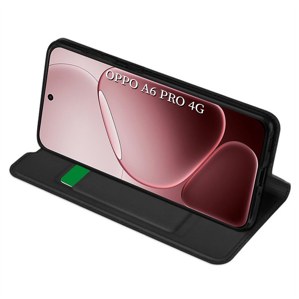 Husa Tip carte pentru Oppo A6 Pro 4G / A6 Pro 5G DaDen® Magskin Book, Antisoc, Protectie completa spate-ecran, Buzunar card, Piele ecologica, Negru
