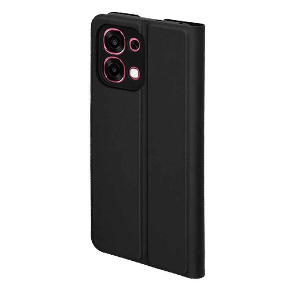 Husa Tip carte pentru Oppo A6 Pro 4G / A6 Pro 5G DaDen® Magskin Book, Antisoc, Protectie completa spate-ecran, Buzunar card, Piele ecologica, Negru