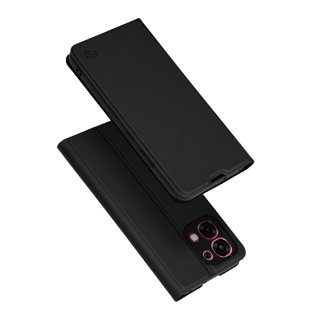 Husa Tip carte pentru Oppo A6 Pro 4G / A6 Pro 5G DaDen® Magskin Book, Antisoc, Protectie completa spate-ecran, Buzunar card, Piele ecologica, Negru