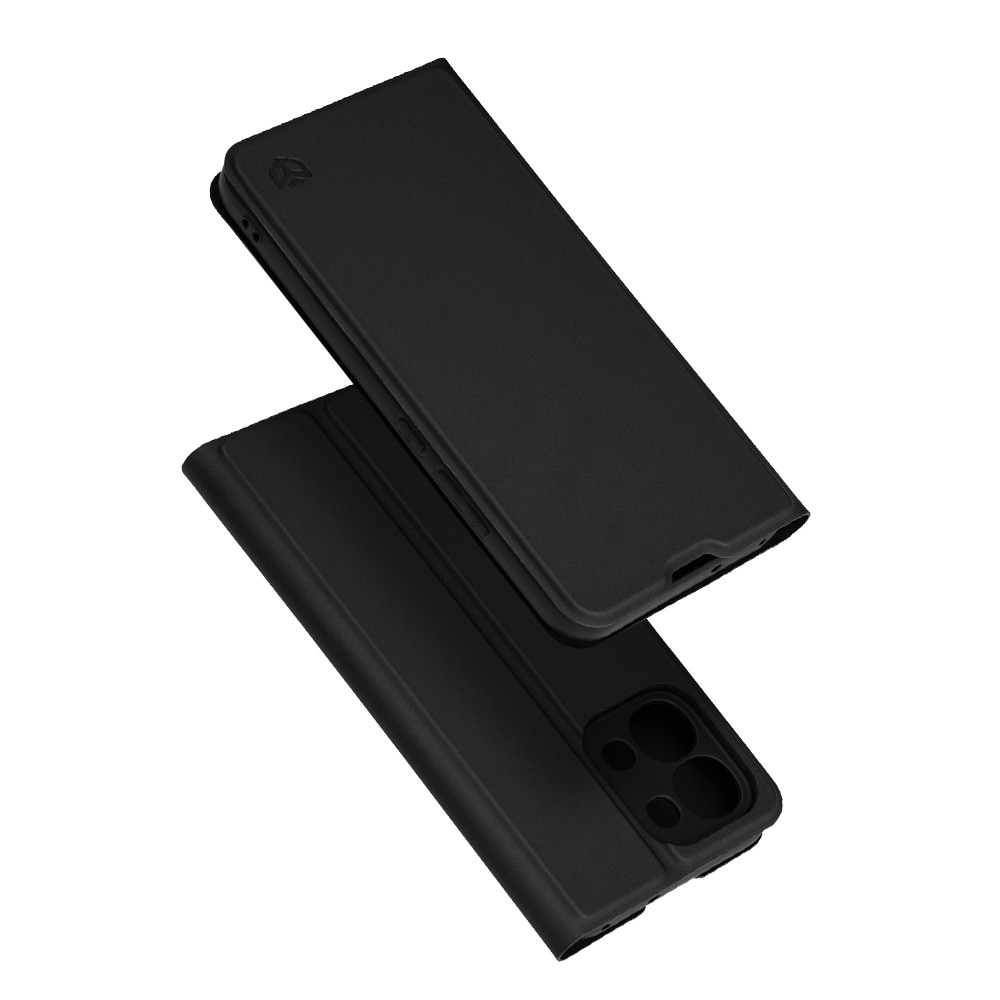 Husa Tip carte pentru Oppo A6 Pro 4G / A6 Pro 5G DaDen® Magskin Book, Antisoc, Protectie completa spate-ecran, Buzunar card, Piele ecologica, Negru