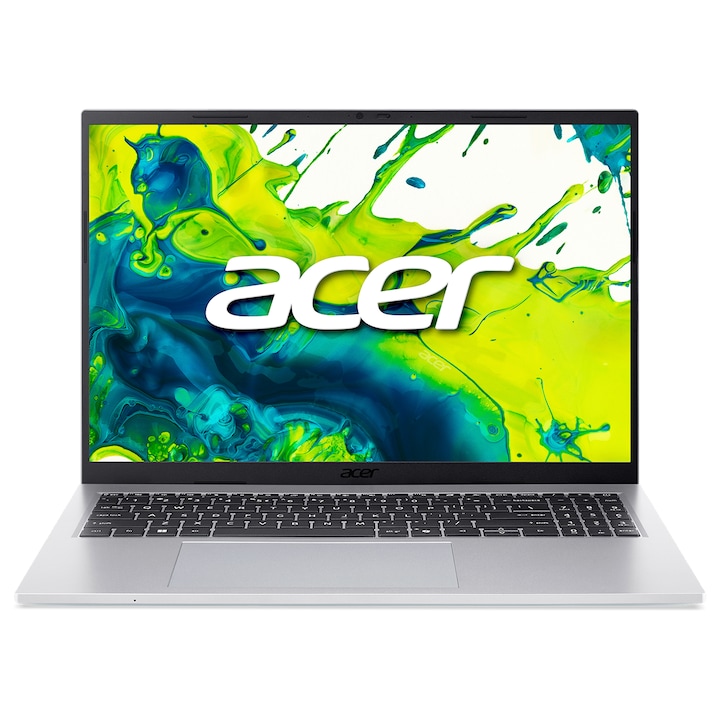 Лаптоп Acer Aspire Go 16 AG16-71P-55H3, NX.JTHEX.002.8GB.1TBSSD, 16", Intel Core 5 120U (10-ядрен), Intel Iris Xe Graphics, 8 GB 5200 MHz DDR5, Сребрист
