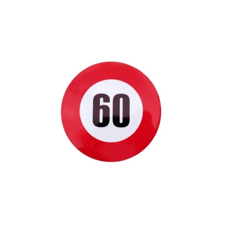 Fényvisszaverő matrica sebességkorlátozás 60 km/h – Ø12 cm