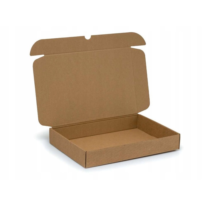 Set Cutii Autoformare, Neopak, Fefco 427, 330x230x50 mm, Carton Microondulat 4 Straturi, 455g/m2, Expediere E-commerce Sigura, Maro, 10 buc