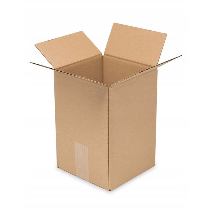 Set Cutii Carton, Neopak, Fefco 201, 185x185x270 mm, Carton Ondulat Rezistent 3 Straturi, 360g/m2, Expediere Produse Inalte, Maro, 10 buc