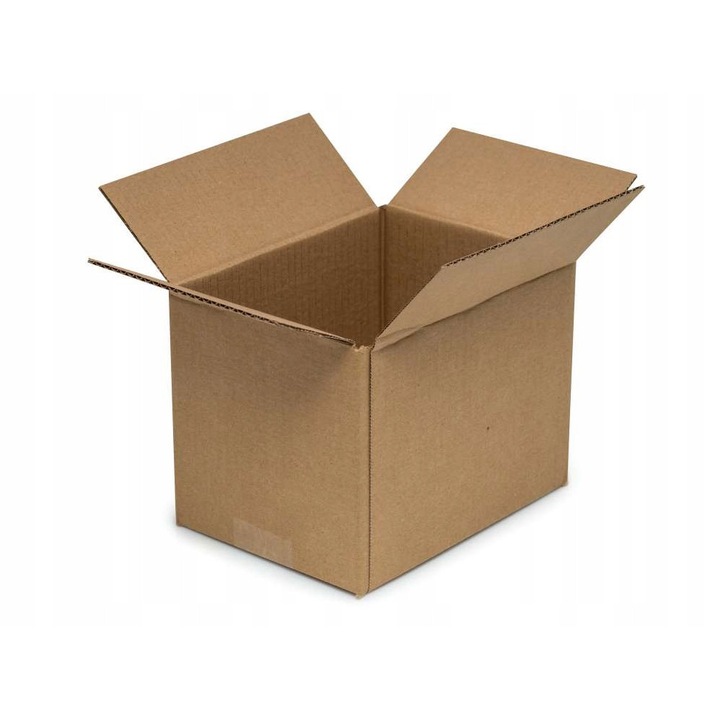 Set Cutii Carton, Neopak, Fefco 201, 200x150x150 mm, Carton Ondulat Rezistent 3 Straturi, 360g/m2, Universal Expediere Curierat, Maro, 10 buc