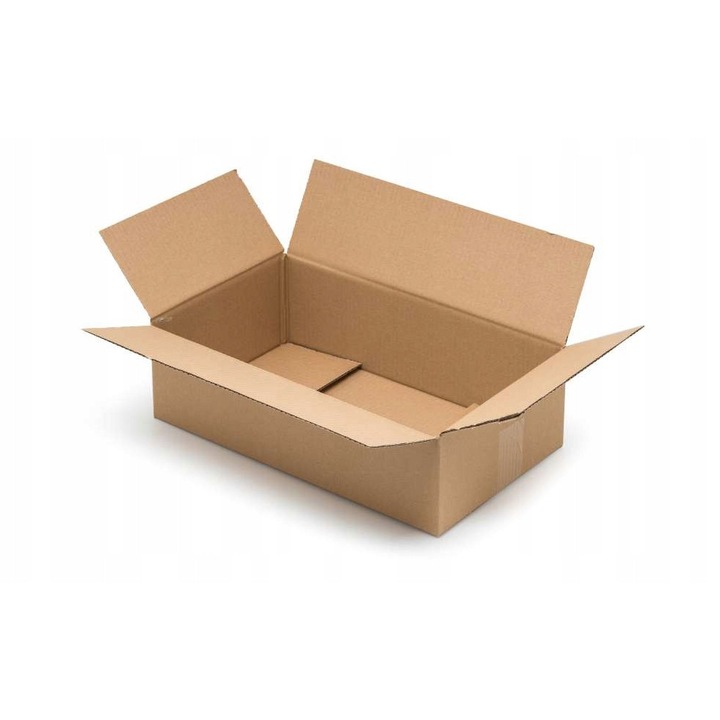 Set Cutii Carton, Neopak, Fefco 201, 300x200x100 mm, Carton Ondulat Rezistent 3 Straturi, 360g/m2, Expediere Curierat Universal, Maro, 10 buc