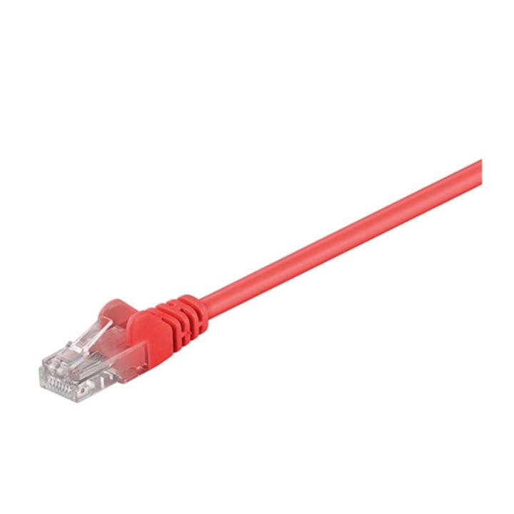 Мрежови кабел Goobay CAT 5e UTP, 1,5 м, червен