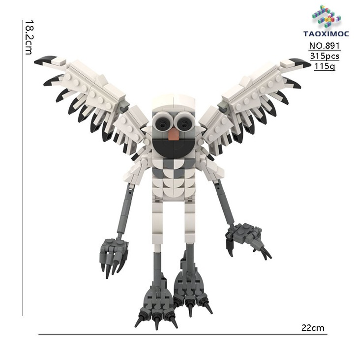 Комплект за изграждане Forest 99 Nights, фигурки Roblox, мутантни бухали