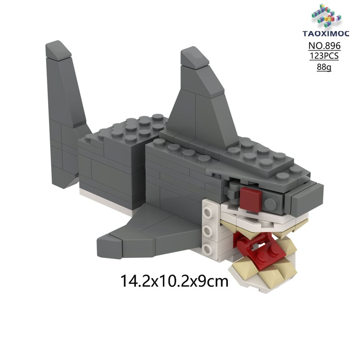 Строителен комплект Forest 99 Nights, фигурки Roblox, 896 Megalodon