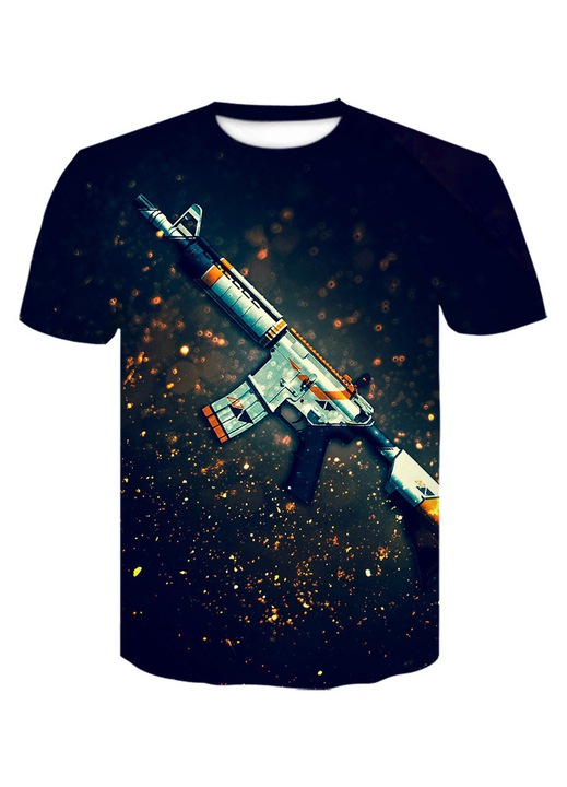 2 db Counter-Strike férfi póló szett, kerek nyakú, többszínű