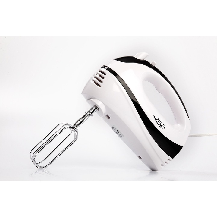 Ръчен миксер Adler AD 4205, 300W, бял и черен