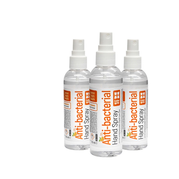 Gel antibacterian ColorWay 100ml, portocaliu