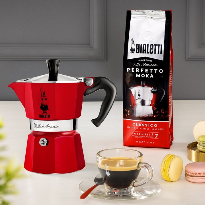 Bialetti cafetiera Moka Express 3tz rosie