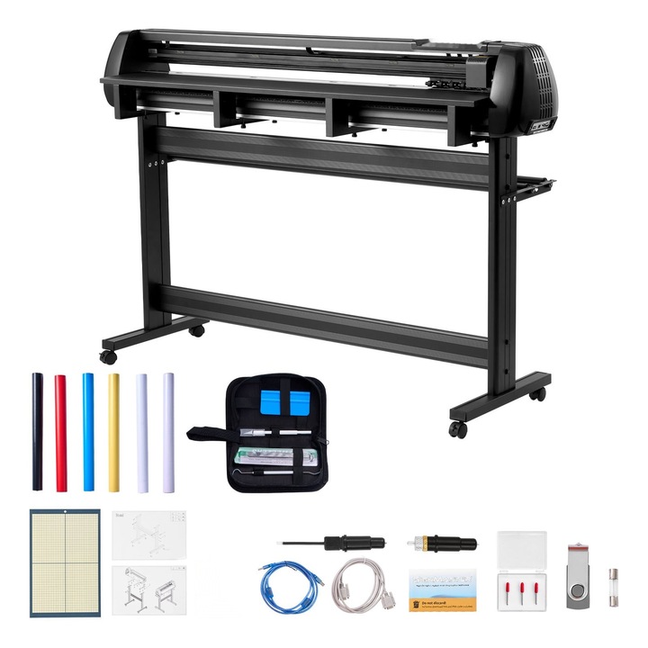 Plotter de tăiere vinil SK-1350L, lățime alimentare 1350 mm, lame duble, afișaj LED, set cu 5 role autocolant