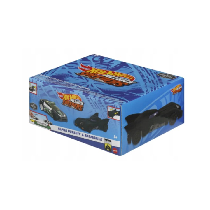Hot Wheels 2 autó szett, Batmobile & Alpha Pursuit, 1:43 méretarány
