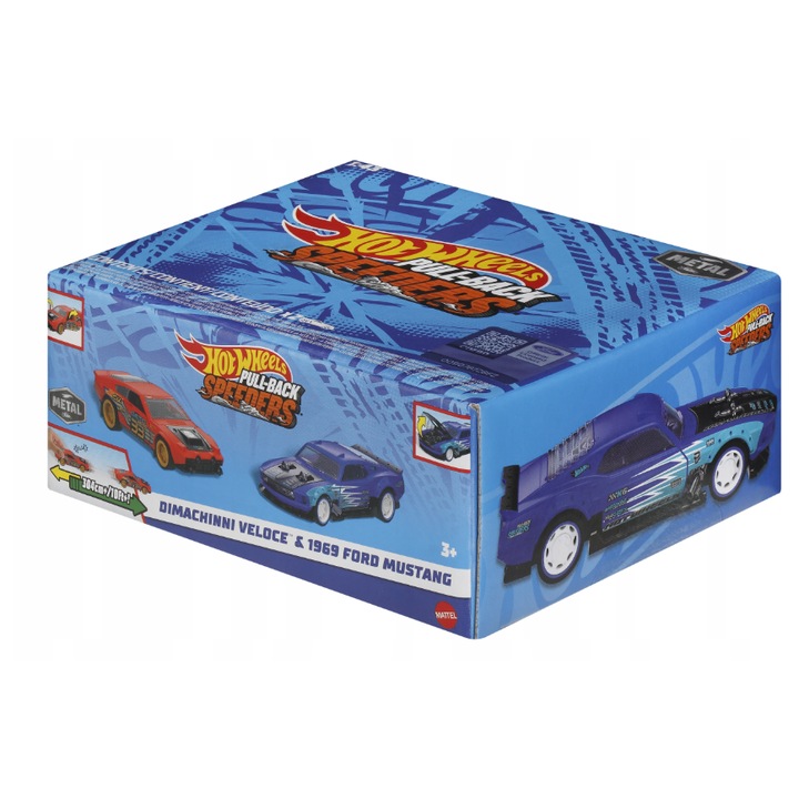 Hot Wheels autókészlet, 2 db, Ford Mustang 1969 és Dimachinni Veloce, 1:43 méretarány